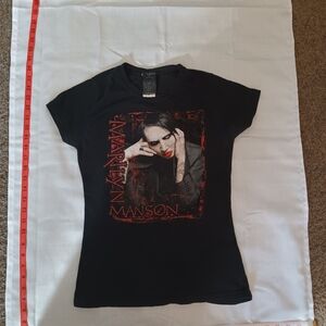 Marilyn Manson 2000s Black Graphic T-Shirt